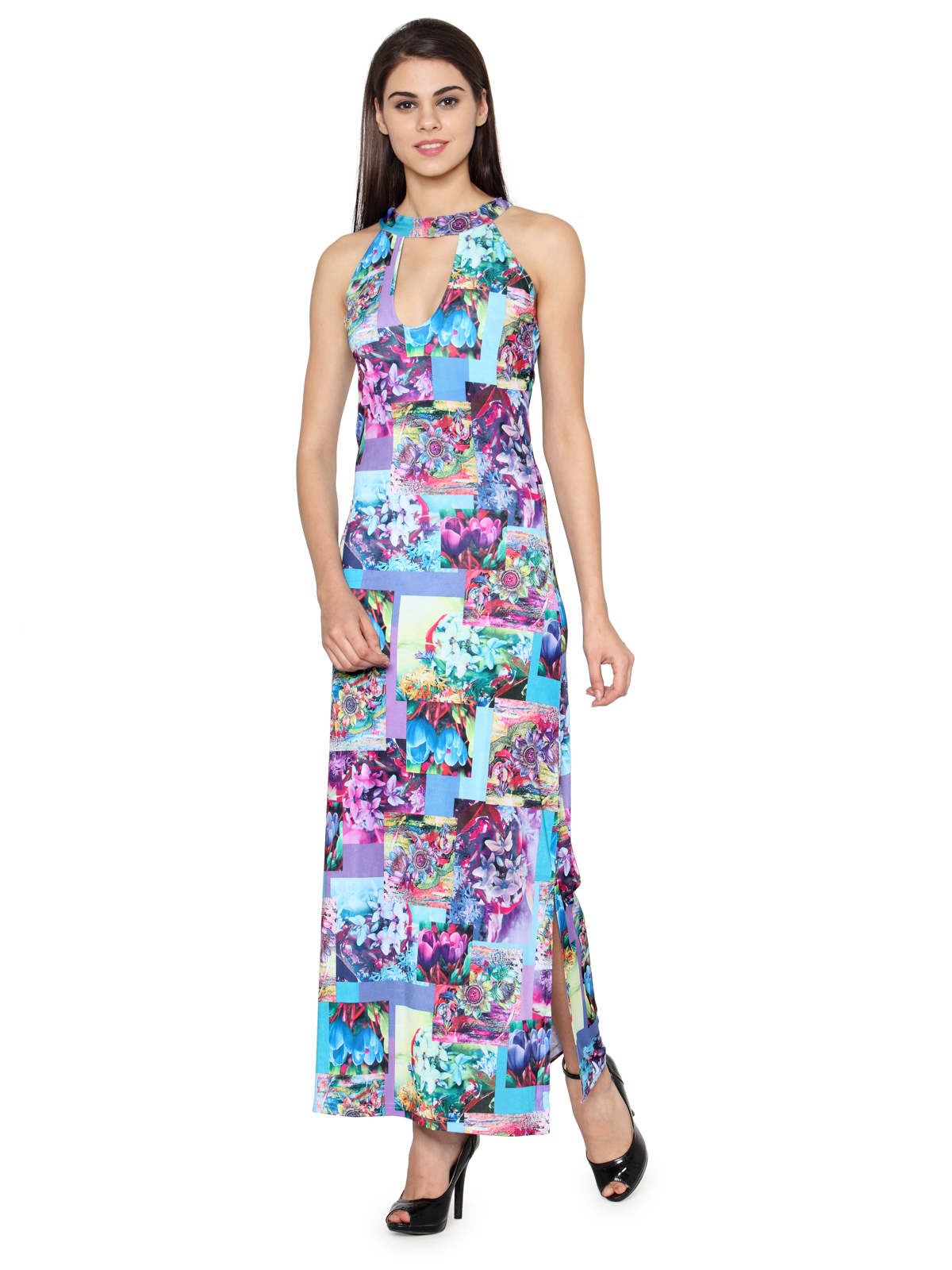 Choker Printed Maxi dress